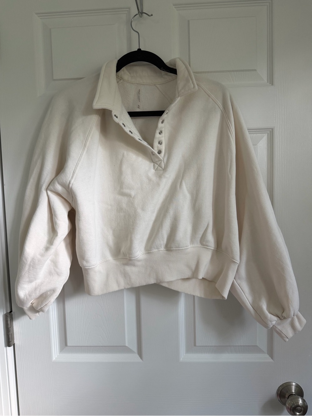 Simply Southern Cream Snap-Front Pullover Sweatshirt
